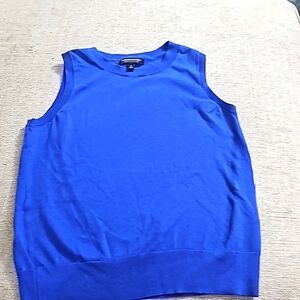 Banana Republic Stretch Cotton Crewneck Sleevesless sweater blue sz small